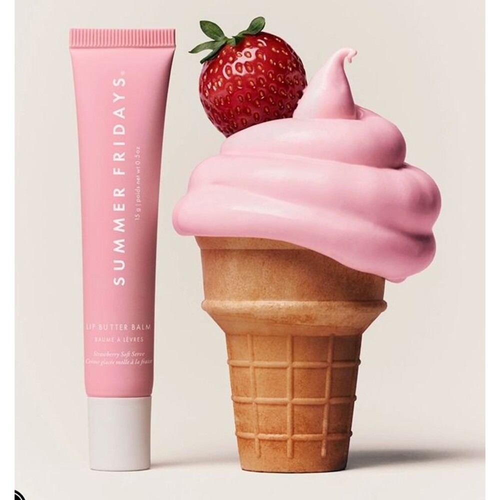 Summer Fridays Lip Butter Balm - Strawberry Soft Serve ✨️ LIMITED EDITION